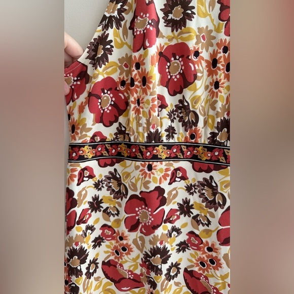 Antonio Melani Floral Print Halter Neck Top, 100% Silk Blouse, Size Large - Picture 5 of 16